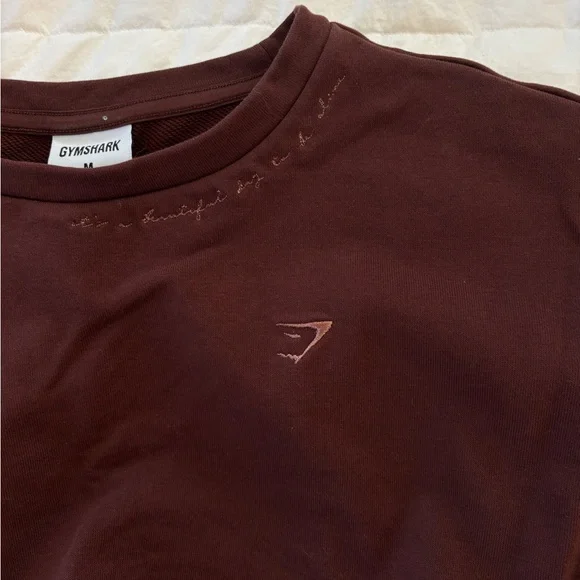 Gymshark Whitney Simmons Brown Long Sleeve Cropped Sweater - Picture 2 of 8